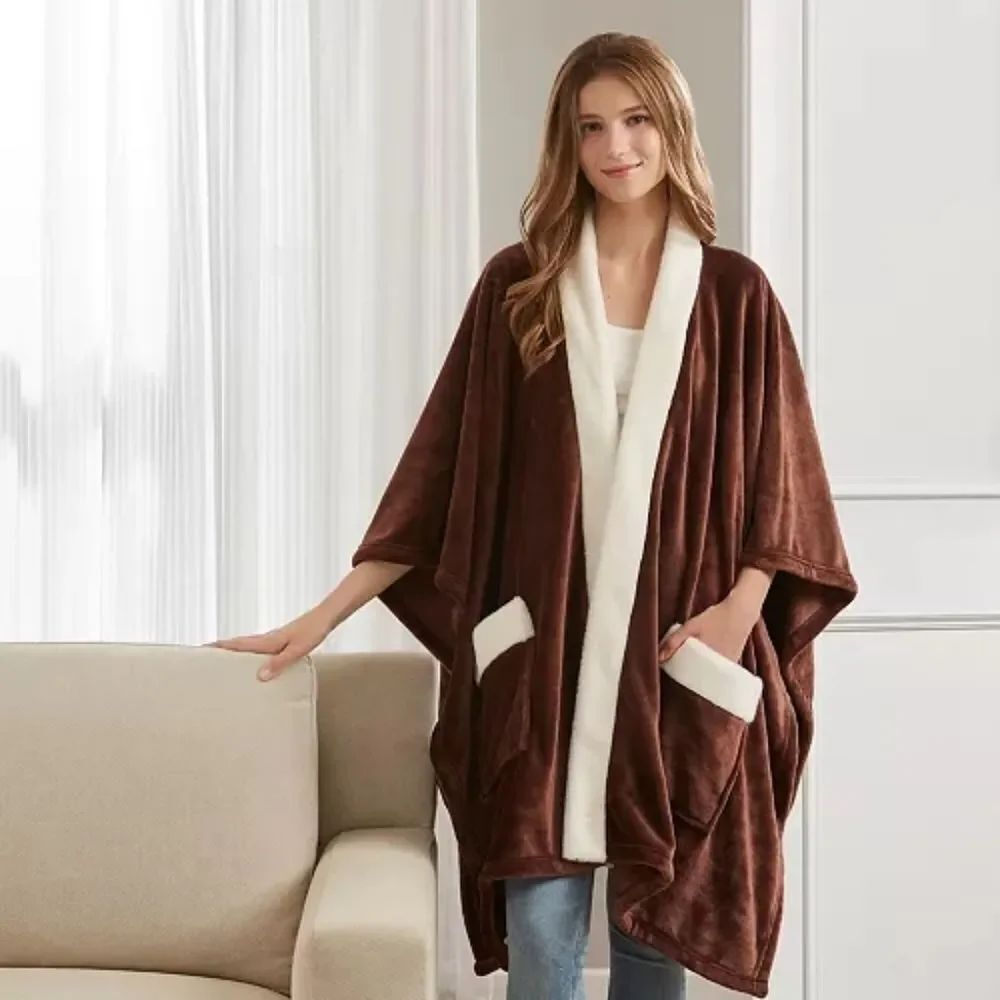 Cozy Plush Wrap NWT Premier Comfort Chestnut Color